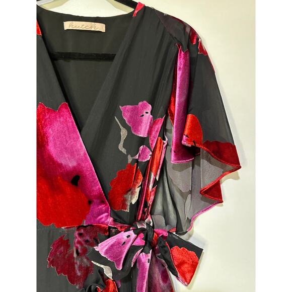 Hutch Nataly Short-Sleeve Wrap Maxi Dress Size XS/SM 2-4 NWOT Feminine Elegant - Picture 6 of 16